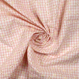 Cotton Vichy Seersucker Bordado Pink Pink Fondo