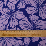 Viscose imprimée grandes fleurs fond violet
