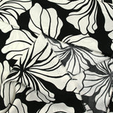 Viscose imprimée grandes fleurs fond noir