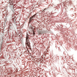 Lienzo de ladrillo juy de algodón estampado