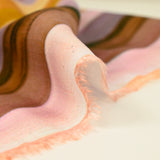 Viscose imprimée rayure coucher de soleil