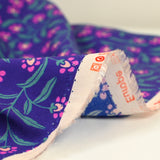 Viscose imprimée tiges fond violet