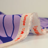Viscose imprimée grandes fleurs fond violet