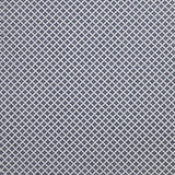 Popeline polycoton imprimée croisillons marine fond blanc