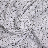 Popeline polycoton imprimée army gris