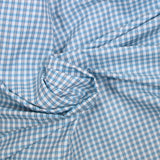 Popeline polycoton jacquard Aylan bleu et gris