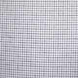 Popeline polycoton tissée-teinte à carreaux Isaac gris fond blanc
