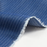 Tencel jeans rayé bleu foncé
