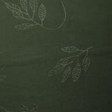 Crêpe viscose Lily brodé feuillage vert de chasse