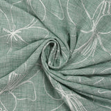 Toile brodée Ariel vert d'eau chiné