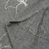 Toile brodée Ariel gris chiné