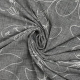 Toile brodée Ariel gris chiné
