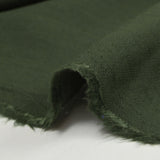 Crêpe viscose Lily brodé feuillage vert de chasse