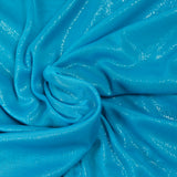 Maille fine Lurex argent fond turquoise