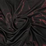 Maille fine Lurex rouge fond noir