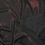 Maille fine Lurex rouge fond noir