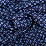 Jacquard polyviscose goutte d'eau fond marine