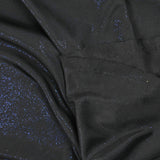 Maille fine Lurex bleu fond noir