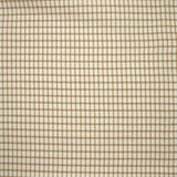 Polyester élasthanne à carreaux camel fond blanc cassé