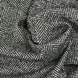 Laine mélangée chevron noir et blanc