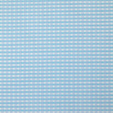 Popeline polycoton tissée-teinte à carreaux Adrien bleu et cyan fond blanc