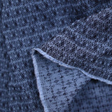 Jacquard polyviscose losange fond marine