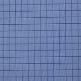 Popeline polycoton tissée-teinte à carreaux Émilien fond bleu