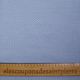 Popeline polycoton jacquard Félix bleu