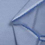 Popeline polycoton jacquard Félix bleu