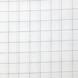 Popeline polycoton tissée-teinte à carreaux Hippolyte gris fond blanc