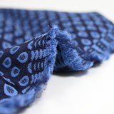 Jacquard polyviscose goutte d'eau fond marine