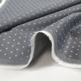 Popeline polycoton jacquard Léon fond gris