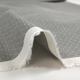 Popeline polycoton jacquard Corentin fond rayé noir et blanc