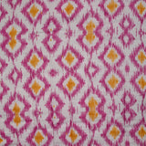 Double gauze padded double side Indian bihar pink and white background per meter
