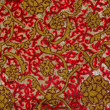 Maille lurex Versailles rouge fond doré