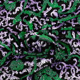 Maille lurex arabesque vert fond noir