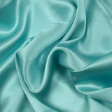 Satin de soie 100% aigue-marine