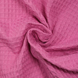Coton 100% nid d'abeille rose bonbon