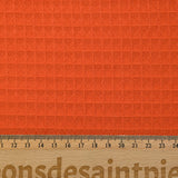 Coton 100% nid d'abeille orange