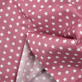 Coton imprimé étoile 1cm vieux rose
