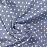 Coton imprimé étoile 1cm gris