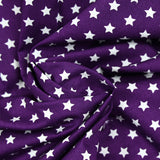 Coton imprimé étoile 1cm violet