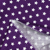 Coton imprimé étoile 1cm violet