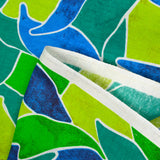Polycoton imprimé forme vert et bleu
