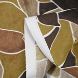Polycoton imprimé forme marron et kaki