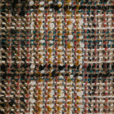 Tweed de laine mélangée Clémence ligne noire et canard fond beige et blanc