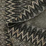 Tweed de coton et soie chevrons noir et gris