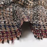 Tweed de laine mélangée Philippine fond grège et noir