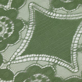 Dentelle polyester bohème kaki