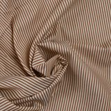Coton fin tissé-teint Sophie rayé 2mm fond marron